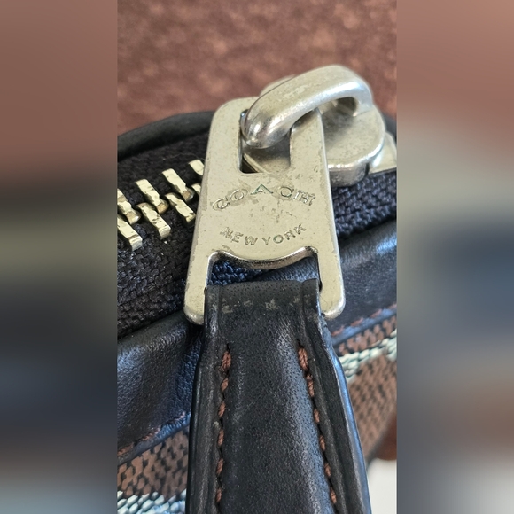 Coach Signature Taxi Brown Coated Canvas Tote - Picture 9 of 15